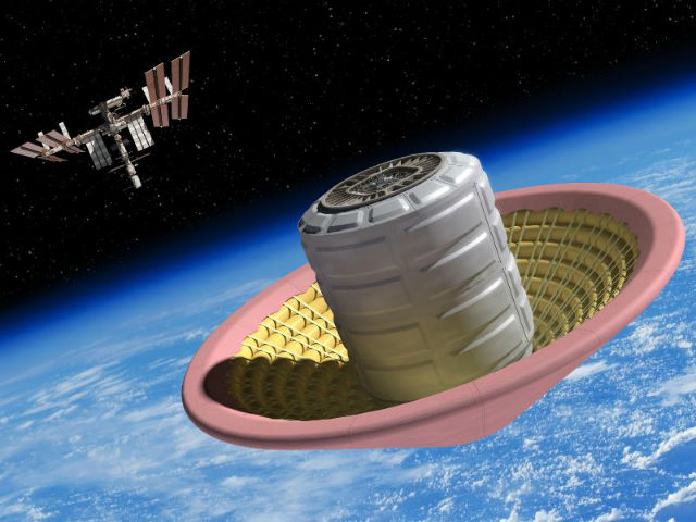 В дальнейшем специалисты NASA планируют использовать подобные устройства в качестве грузового лифта между Землёй и МКС (иллюстрация NASA).