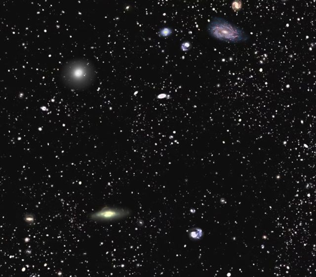 Самая подробная карта Вселенной поможет астрономам лучше понять природу и роль тёмной материи и тёмной энергии (иллюстрация SDSS-III).
