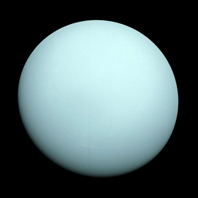 Фото Урана, сделанное американским космическим аппаратом Voyager 2 (фото NASA).