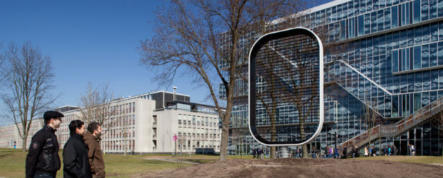 Первый EWICON уже установили на здании кампуса Дельфтского технологического университета (фото Mecanoo architects).