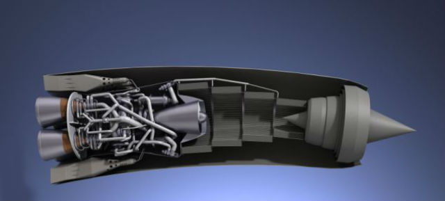 Эскиз нового воздушно-реактивного двигателя Sabre (иллюстрация Reaction Engines). 