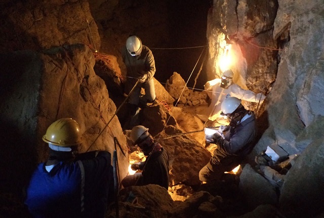Работы в пещере La Sepultura начались в 2009 году (фото INAH).