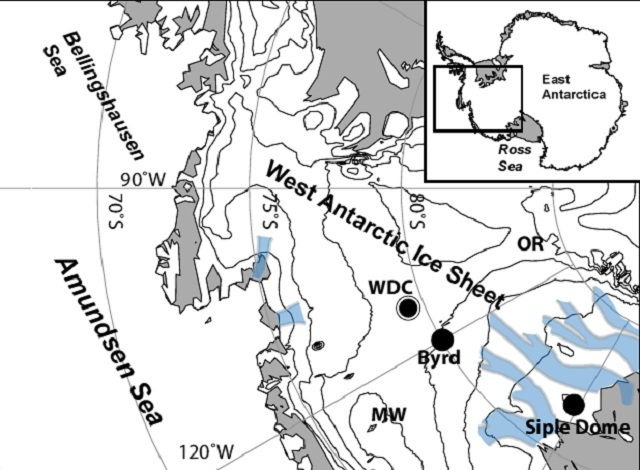 Расположение экспедиции проекта WAISD в Западной Антарктике (иллюстрация WAISD).