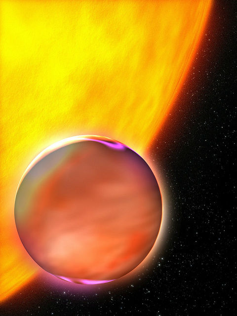 Близко расположенные к своей звезде экзопланеты должны состоять из очень плотных материалов, вроде железа (иллюстрация NASA Blueshift/Flickr). 