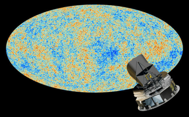 На основе данных телескопа "Планк" была составлена самая подробная и чёткая карта реликтового излучения, оставшегося после Большого взрыва (иллюстрация ESA). 
