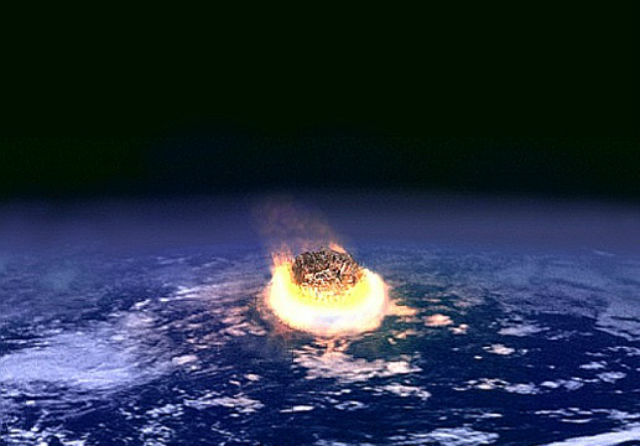 Земную ось могло сдвинуть гигантское столкновение с метеоритом (иллюстрация NASA, Wikimedia Commons). 
