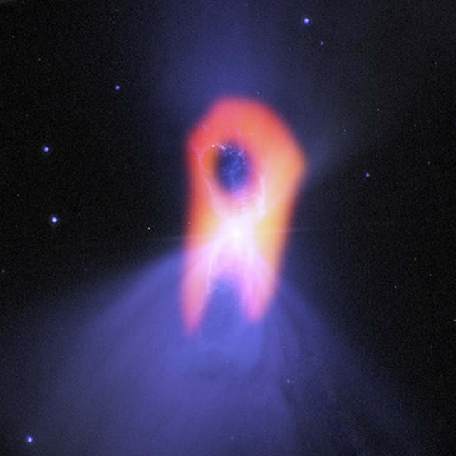  Туманность Бумеранг – самое холодное место во Вселенной, известное астрономам (фото Bill Saxton; NRAO/AUI/NSF; NASA/Hubble; Raghvendra Sahai). 