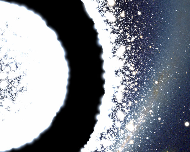 С одной стороны, никакие частицы не должны покидать пределы чёрной дыры, с другой − сторонники квантовой физики подобрали массу идей о том, как это может происходить (иллюстрация Alain/Wikimedia Commons). 