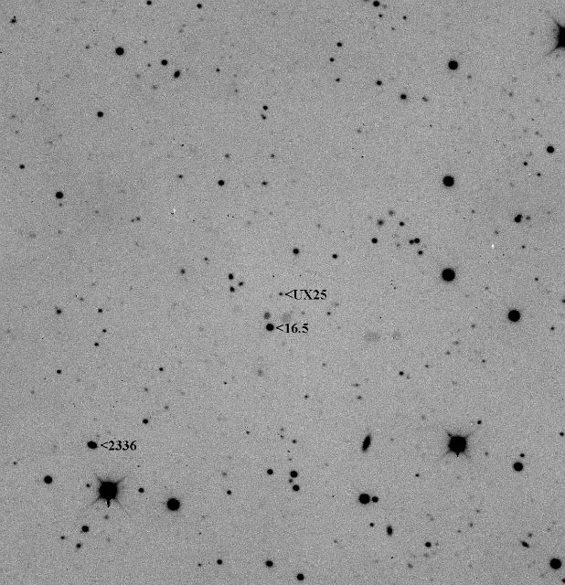 Снимок объекта 2002 UX25, сделанный 60-метровым телескопом (фото Kevin Heider/Wikimedia Commons). 