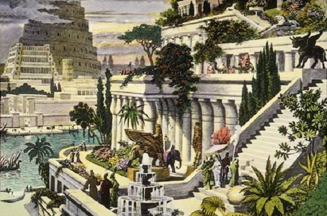 Согласно общепринятой версии "Висячие сады Семирамиды" были построены в VII веке до нашей эры в древнем Вавилоне (иллюстрация Wikimedia Commons).