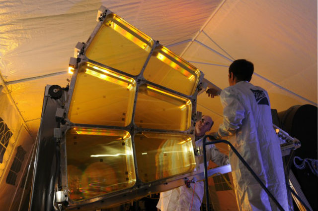 Секция оптического элемента нового телескопа (фото MOIRE, DARPA). 
