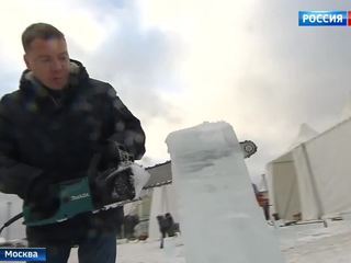 На Поклонной горе строят ледовый город
