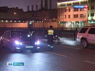 Московским водителям устроили проверку на трезвость