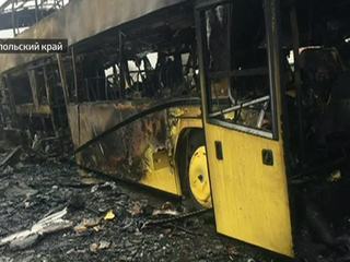 Пассажирский автобус сгорел за несколько минут