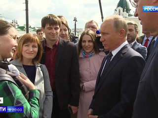 В Омской области Путин встретился с руководством региона и с жителями