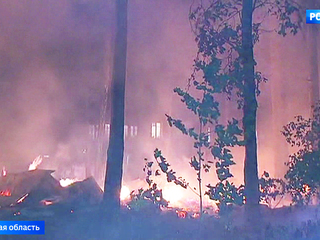 Пожар под Красногорском: огонь бушевал на подступах к жилым домам