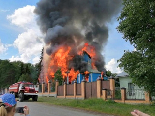 В Курганской области загорелся Свято-Казанский Чимеевский мужской монастырь