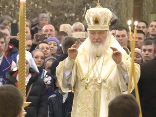 Патриарх Кирилл совершил литургию в Храме Христа Спасителя в Калининграде