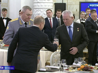В Георгиевском зале Кремля собрались обладатели высших госнаград страны