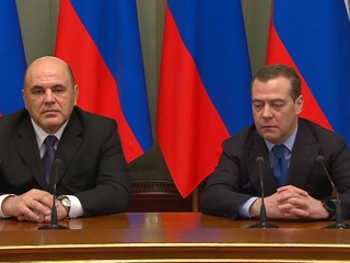 Мишустин и Медведев провели встречу в Доме правительства