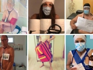 Немецкие врачи фотографируются голыми, протестуя против нехватки средств индивидуальной защиты