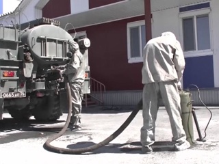 Военные провели санитарную обработку в вахтовом поселке Красноярского края