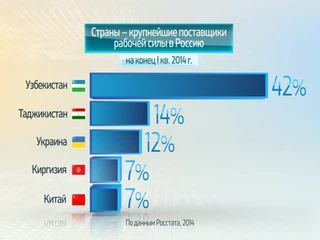 Россия в цифрах. Иностранные рабочие в России