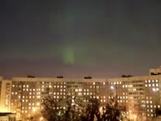 Жители Москвы наблюдали северное сияние