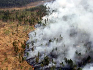 Иркутск заволокло дымом природных пожаров